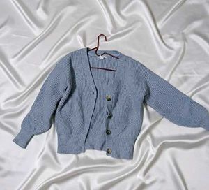 Blue Knit Cardigan