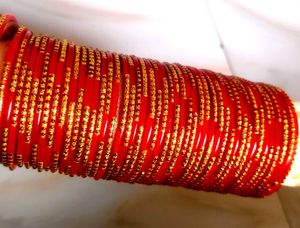 Red &amp; Gold Bangle Set