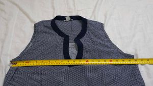 Amisu Geometric Print Sleeveless Blouse
