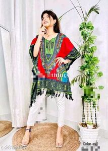 Boho Kaftan Dress with Tassels