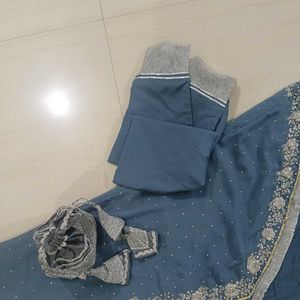 hand embroidered dapka work dress