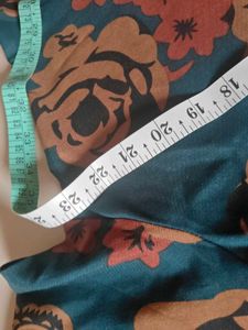 Cored set Teal Floral Print Kurta with pant ,no us