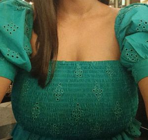 Sea Green Tropical Top