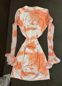 Tie-Dye Maxi Dress with Flowy Sleeves