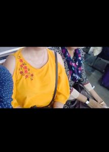 Yellow Polyester Top