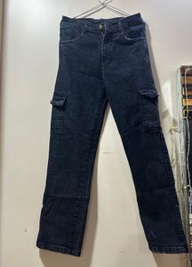 Black Cargo Jeans