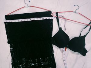 Black Lace Off-Shoulder Top &amp; Maxi Skirt Set