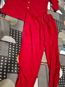 Red Cartoon embroidery cord set