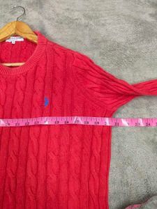Us polo Cable Knit Crew Neck Sweater
