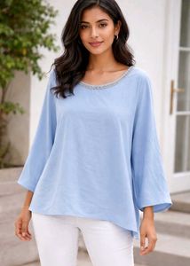 Stylish Embellishe Blouse and one blue to