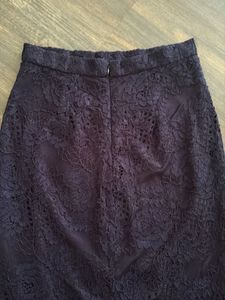 Navy Lace Skirt