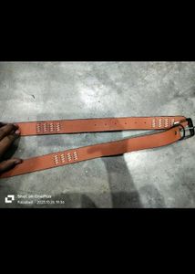 Mens Blue Jeans Brown Belt Combo