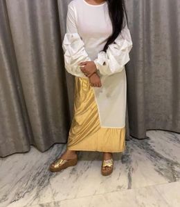Elegant White &amp; Gold Kurta Set