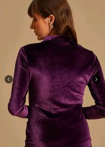 Free delivery Velvet Ruched Long Sleeve Top