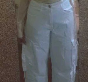 White Cargo Pants