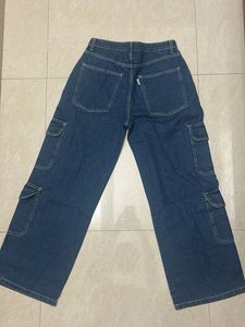 Freakins Men's Relaxed Fit Cargo Jeans