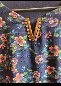 Navy Blue Sleeve Less Dress