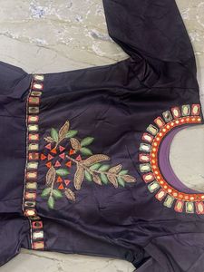 Elegant Embroidered Gown with Dupatta