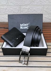 Mont Blanc Belt and Wallet Set