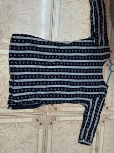 Elegant Striped Kurti with Embellishments