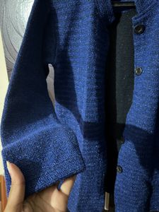 Weave Pattern Button-Down Cardigan