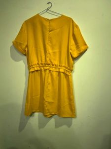 Stylish Yellow A-line Dress