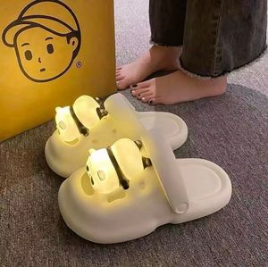 Panda LED Slippers - Florecent Green