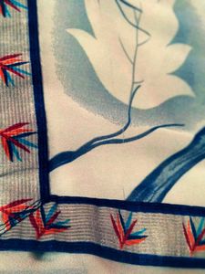 Elegant Blue Tree Print Saree