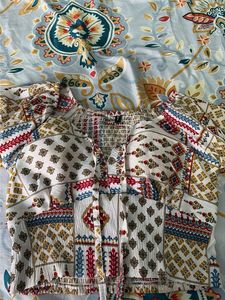 Boho Patchwork Off-Shoulder Top