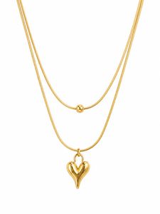 Elegant Gold Heart Layered Necklace