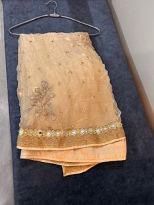 Embellished Dupatta with Mirror Work