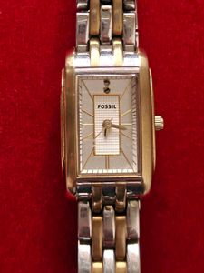 Fossil Two-Tone Rectangle Watch