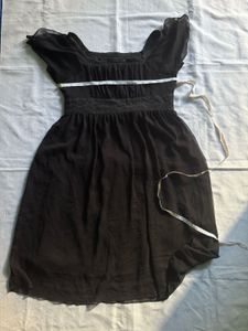 Sheer Black Short Dress