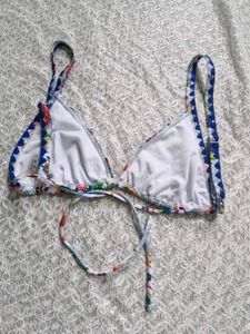 Floral Halter Neck Bikini Top