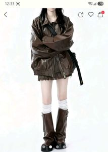 Brown lether jacket ✨️