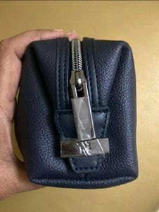 Stylish Blue Leather Pouch