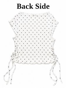 White Smocked Polka Dot Peplum Top | New with Tag