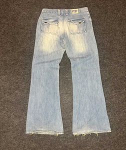 Y2K Men's Flared Light Wash Jeans