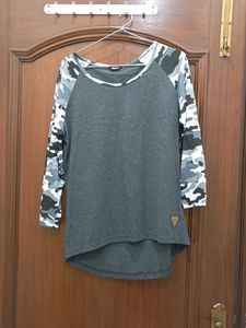 Stylish Camo Sleeve Top
