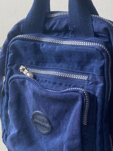 Vinatge Y2K Blue Nylon Backpack/ Crossbody Bag