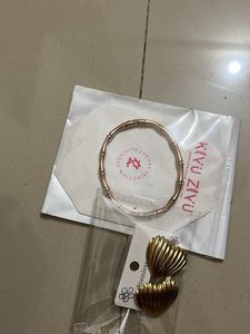 Chic Bracelet and Heart Earings