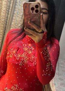 Stunning Red Embellished Gown❤️🦋