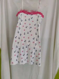 Cute Anchor Print Nightdress