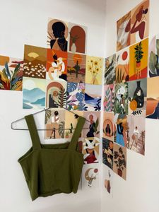 Olive Green Square Neck Crop Top