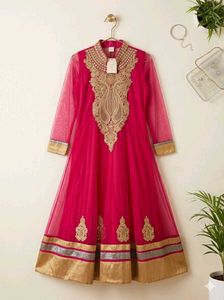 Heavy Beautiful red Anarkali Kurta Set