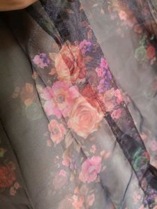 Elegant Floral Print Sheer shrug