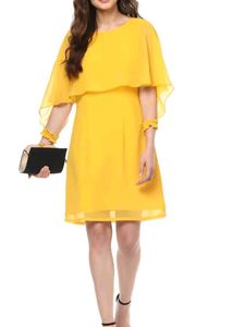✨ Sunshine Yellow Chiffon Layered Dress ✨