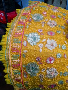 Stunning Yellow Embellished Lehenga Choli