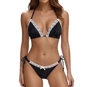 Purple Lace Bikini Set