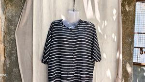 I. Striped Button-Up Maxi Dress